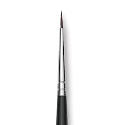 Da Vinci Casaneo Synthetic Squirrel Watercolor Brush - Round, Size 0, Short Handle, Synthetic, close up