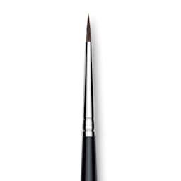 Da Vinci Casaneo Synthetic Squirrel Watercolor Brush - Round, Size 1, Short Handle, Synthetic, close up