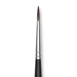 Da Vinci Casaneo Synthetic Squirrel Watercolor Brush - Round, Size 3, Short Handle, Synthetic, close up