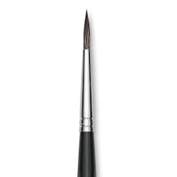 Da Vinci Casaneo Synthetic Squirrel Watercolor Brush - Round, Size 5, Short Handle, Synthetic, close up