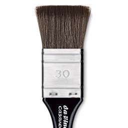 Da Vinci Casaneo Synthetic Squirrel Watercolor Brush - Mottler, Size 30, Short Handle, Synthetic, close up