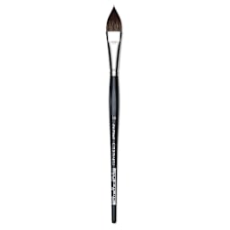 Da Vinci Casaneo Synthetic Squirrel Watercolor Brush - Pointed Oval Wash, Size 16, Short Handle, Synthetic