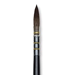 Da Vinci Casaneo Synthetic Squirrel Watercolor Brush - Quill Round Wash, Size 0, Short Handle, Synthetic, close up