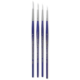 Blick Scholastic Wonder White Brush Set - Script, Short Handle, Set of 4