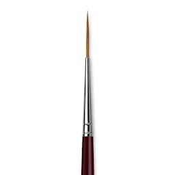 Da Vinci Kolinsky Red Sable Brush - Medium Pointed Liner, Long Handle, Size 1 close up