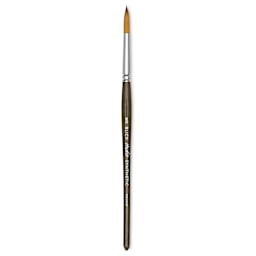 Blick Studio Short Handle Synthetic Brush - Round, Black Handle, Size 8