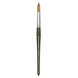 Blick Studio Short Handle Synthetic Brush - Round, Black Handle, Size 12