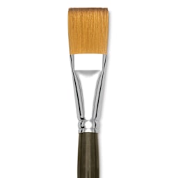Blick Studio Short Handle Synthetic Brush - One-Stroke Wash, Short Handle, 1", close up