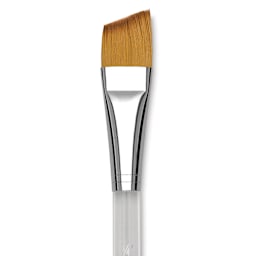 Blick Studio Short Handle Synthetic Brush - Angular Wash, Short Handle, 3/4", close up