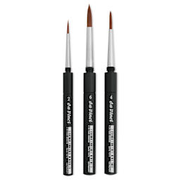 Da Vinci Cosmotop Spin Travel Brushes - Series 5393, Urban Sketching Set of 3, laid out