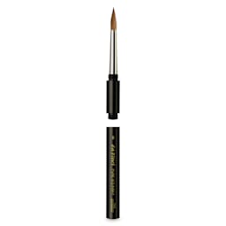 Da Vinci Maestro Kolinsky Brush - Travel Round, Short Handle, Size 8 brush removed from handle
