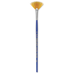 Blick Scholastic Short Handle Golden Taklon Brush - Fan, Short Handle, Size 2