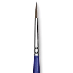 Blick Scholastic Short Handle Red Sable Brush - Round, Size 2 close up