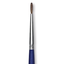 Blick Scholastic Camel Hair Brush - Round, Short Handle, Size 0 close up