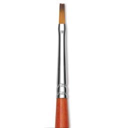 Raphael Golden Kaerell Brush - Flat, Short Handle, Size 2, close-up