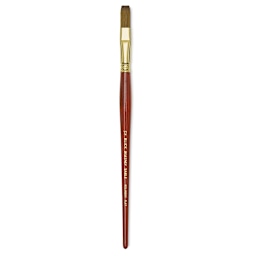 Blick Master Kolinsky Sable Brush - Flat, Short Handle, Red, Size 12