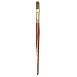 Blick Master Kolinsky Sable Brush - Flat, Short Handle, Red, Size 14