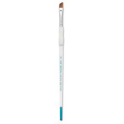 Royal & Langnickel Soft Grip Synthetic Sable Brushes - Angular, Short Handle, Size 1/4"