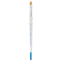 Royal & Langnickel Soft Grip Golden Taklon Brush - Filbert, Short Handle, Size 8
