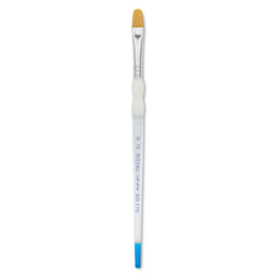 Royal & Langnickel Soft Grip Golden Taklon Brush - Filbert, Short Handle, Size 10