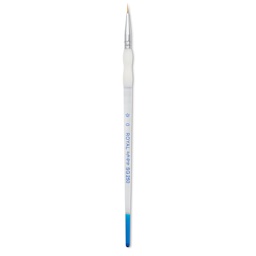 Royal & Langnickel Soft Grip Golden Taklon Brush - Round, Short Handle, Size 0