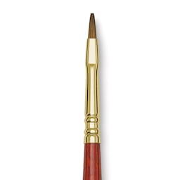 Blick Master Kolinsky Sable Brush - Bright, Long Handle, Size 2 close up