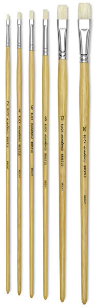 Blick Academic Bristle Brushes, Set of 6, Large
