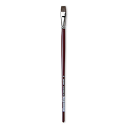 Da Vinci Black Sable Brush - Bright, Long Handle, Size 14