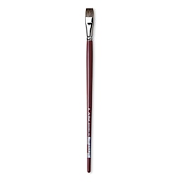 Da Vinci Black Sable Brush - Bright, Long Handle, Size 16