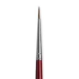 Da Vinci Black Sable Brush - Round, Long Handle, Size 0 close up