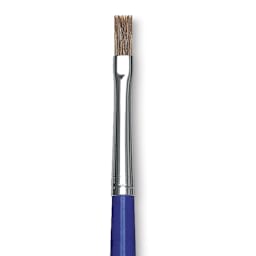 Blick Scholastic Ox Hair Brush - Bright, Long Handle, Size 6 close up