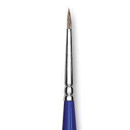 Blick Scholastic Ox Hair Brush - Round, Long Handle, Size 0 close up