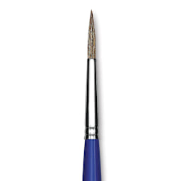 Blick Scholastic Ox Hair Brush - Round, Long Handle, Size 8 close up