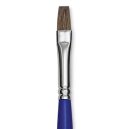 Blick Scholastic Red Sable Brush - Bright, Long Handle, Size 10 close up
