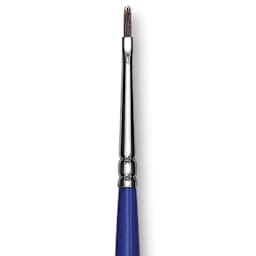 Blick Scholastic Red Sable Brush - Filbert, Long Handle, Size 0 close up