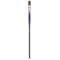 Blick Scholastic Red Sable Brush - Flat, Long Handle, Size 14