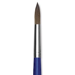 Blick Scholastic Red Sable Brush - Round, Long Handle, Size 12 close up