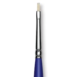 Blick Scholastic White Bristle Brush - Bright, Size 1 close up