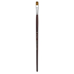 Da Vinci Kolinsky Red Sable Oil Brush - Flat, Long Handle, Size 12