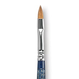 Escoda Optimo Kolinsky Sable Brush - Filbert, Long Handle, Size 6 close up