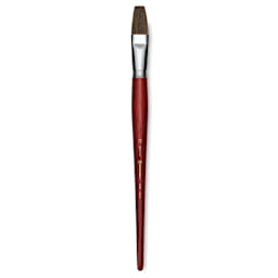 Escoda Bravo Light Ox Hair Brush - Flat, Long Handle, Size 22