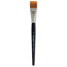 Dynasty Finest Golden Synthetic Brush - Flat Wash, Refill Brush, 1"
