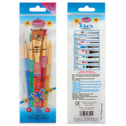 Royal & Langnickel Big Kid's Choice Lil' Grippers Synthetic Brushes - Angular Variety, Set of 5