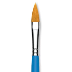 Princeton Select Synthetic Brush - Pointed Filbert, Short Handle, Size 6 close up