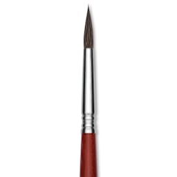 Escoda Aquario Squirrel Hair Brush - Round, Short Handle, Size 8, close-up