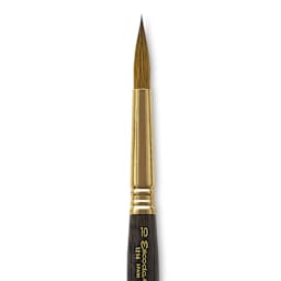 Escoda Reserva Kolinsky-Tajmyr Sable Brush - Pocket Round, Short Handle, Size 10 (close-up)