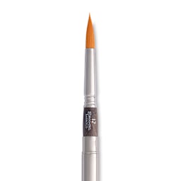 Escoda Barroco Toray Gold Synthetic Travel Brush - Round, Size 12, close-up