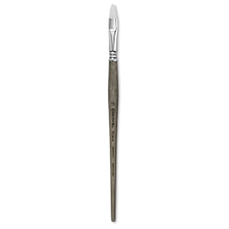 Escoda Perla Toray White Synthetic Brush - Bright, Short Handle, Size 10