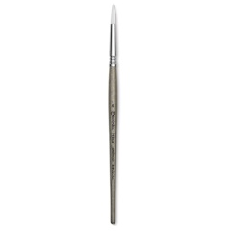 Escoda Perla Toray White Synthetic Brush - Round, Short Handle, Size 8