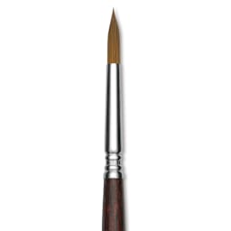 Escoda Prado Tame Synthetic Brush - Round, Short Handle, Size 8, close-up